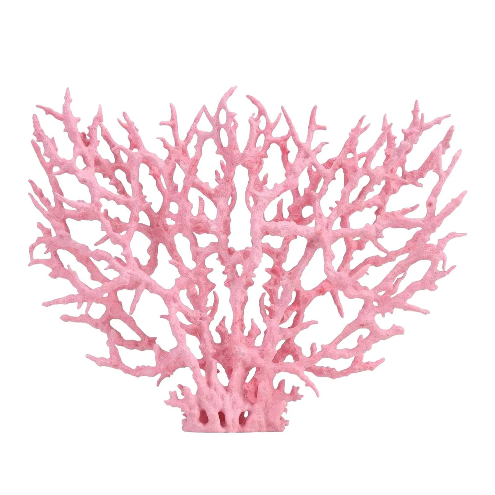 Besimple Artificial Aquarium Coral Ornament Plastic Fish Tank Plants Decoration for Aquarium Fish Tank Landscape (Pink-L)