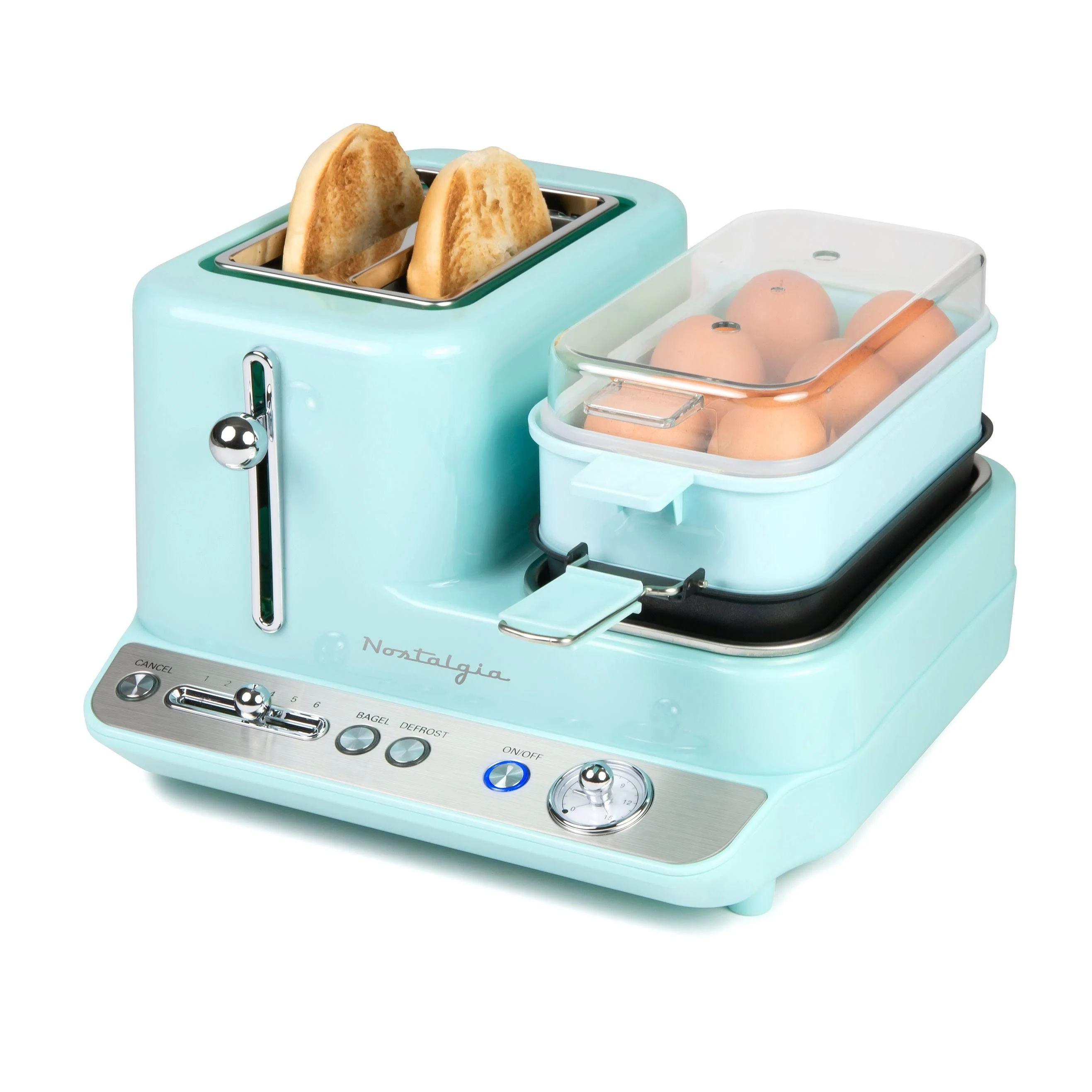 Nostalgia Clbs3aq Retro 3-in-1 Breakfast Station - Aqua