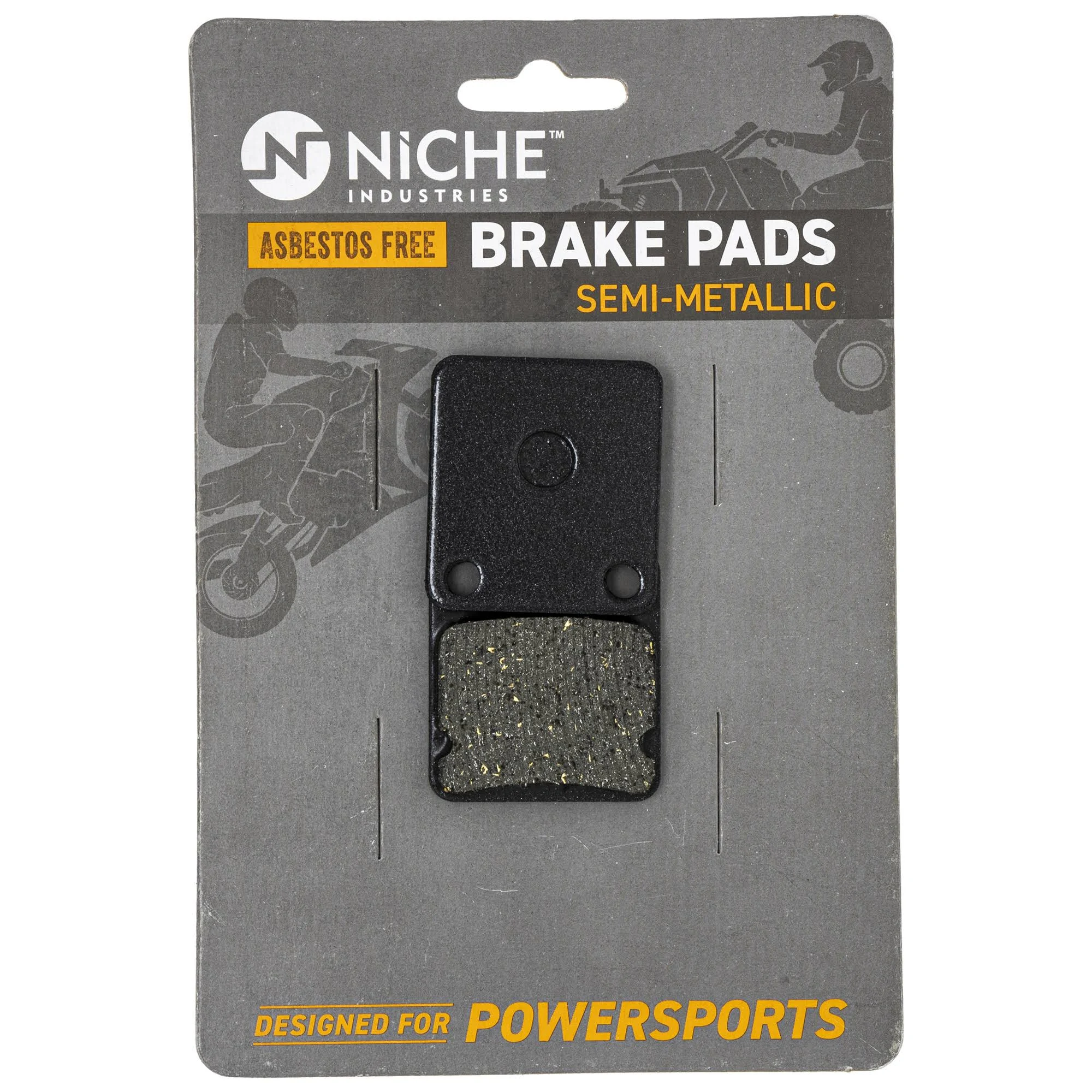 NICHE Brake Pad Set for Yamaha Grizzly 450 400 350 Banshee Big Bear Warrior Wolverine Kodiak Front Semi-Metallic