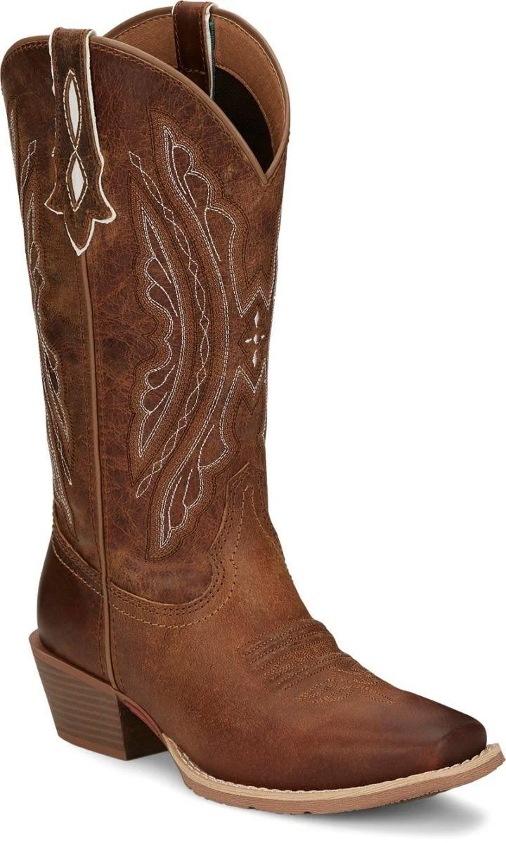 Justin Women's Rein Western Boots - Waxy Tan