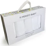 Honest Baby Clothing 10-Pack Organic Cotton Wash Cloths, White