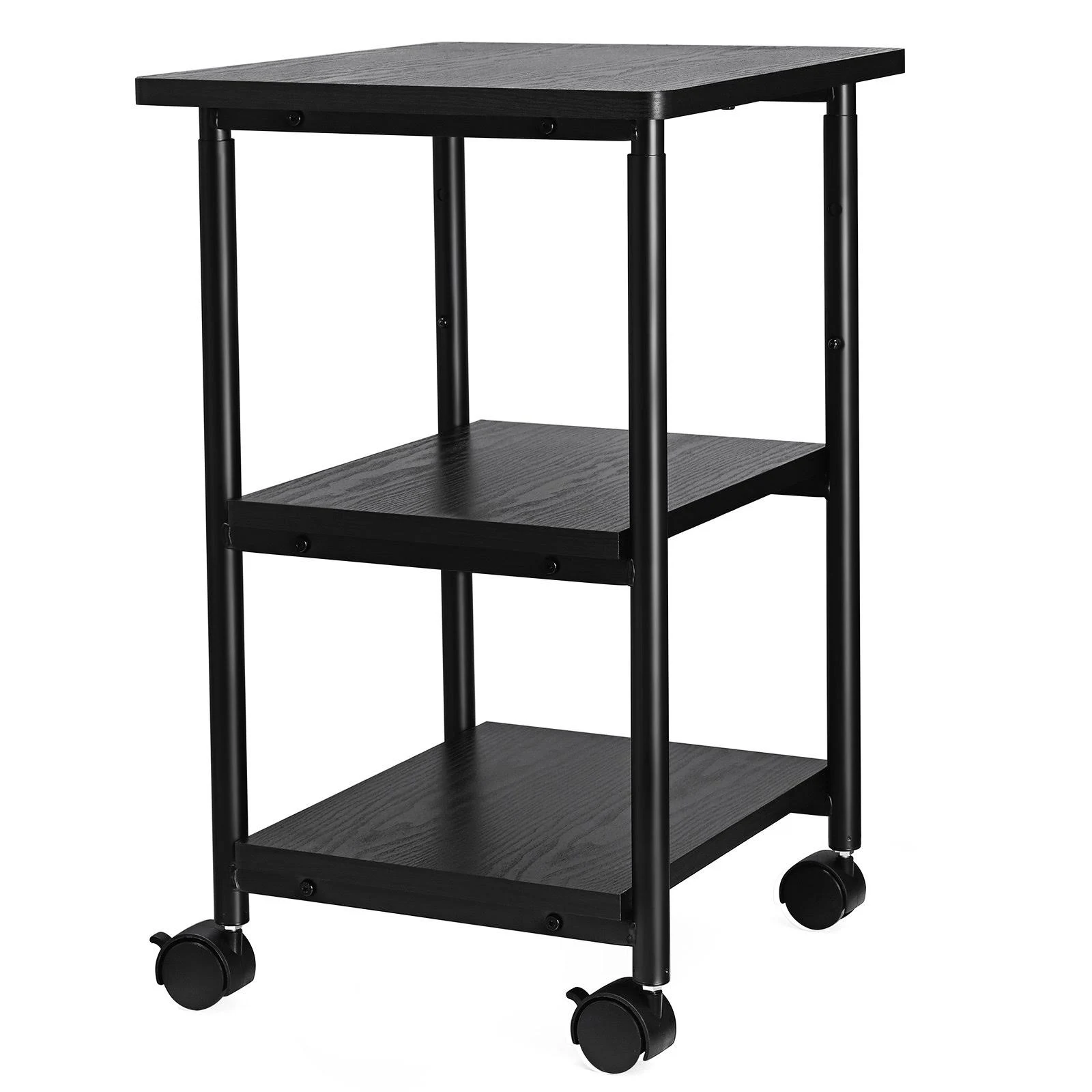 Industrial Printer Stand, 3-Tier Machine Cart with Wheels and Adjustable Table T