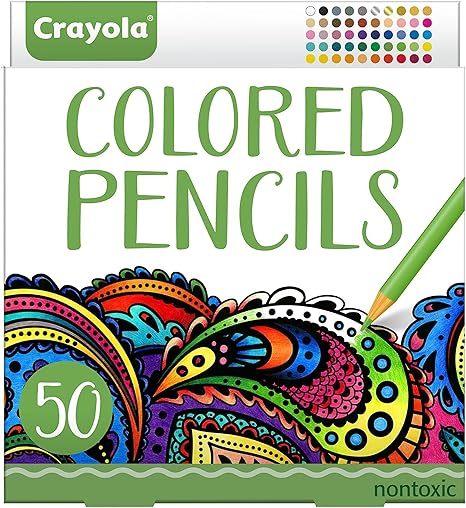 Crayola Colored Pencils 50 Count Vibrant Colors Pre-sharpened great for Adult...