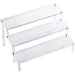 Clear Acrylic 2 Tier Cupcake Display Riser and Organizer Shelf