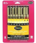 SAKURA Pigma Micron Fineliner Pens - Archival Black Ink Pens - Pens for Writing, Drawing, or Journaling - Black Ink - 005 Point Size - 6 Pack