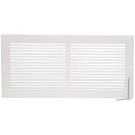 12" Wide x 8" High Imperial White Metal Baseboard Return Air Grille