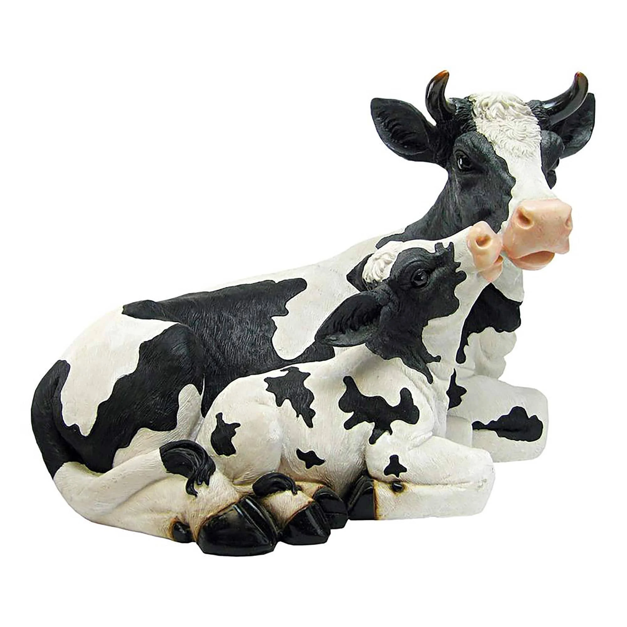 DESIGN TOSCANO QL55427 16 INCH MOTHER COW AND CALF GARDEN STATUE