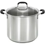 T Fal Stock Pot, Stainless Steel, 12 Quart