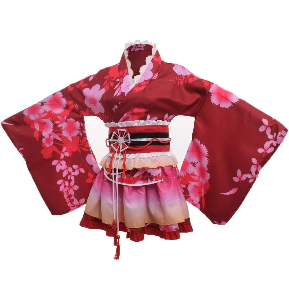 GRACEART Japanese Yukata Kimono Costume Anime Cosplay Robe For Women Girls