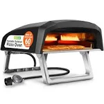 NutriChef Portable Outdoor Pizza Oven - Gas Fired, Fire & Stone