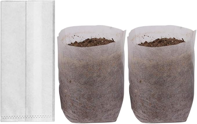 300pcs 17x19.5cm Degradable Nonwoven Plant Nursery Bags Plant Seeding Bags Fabri