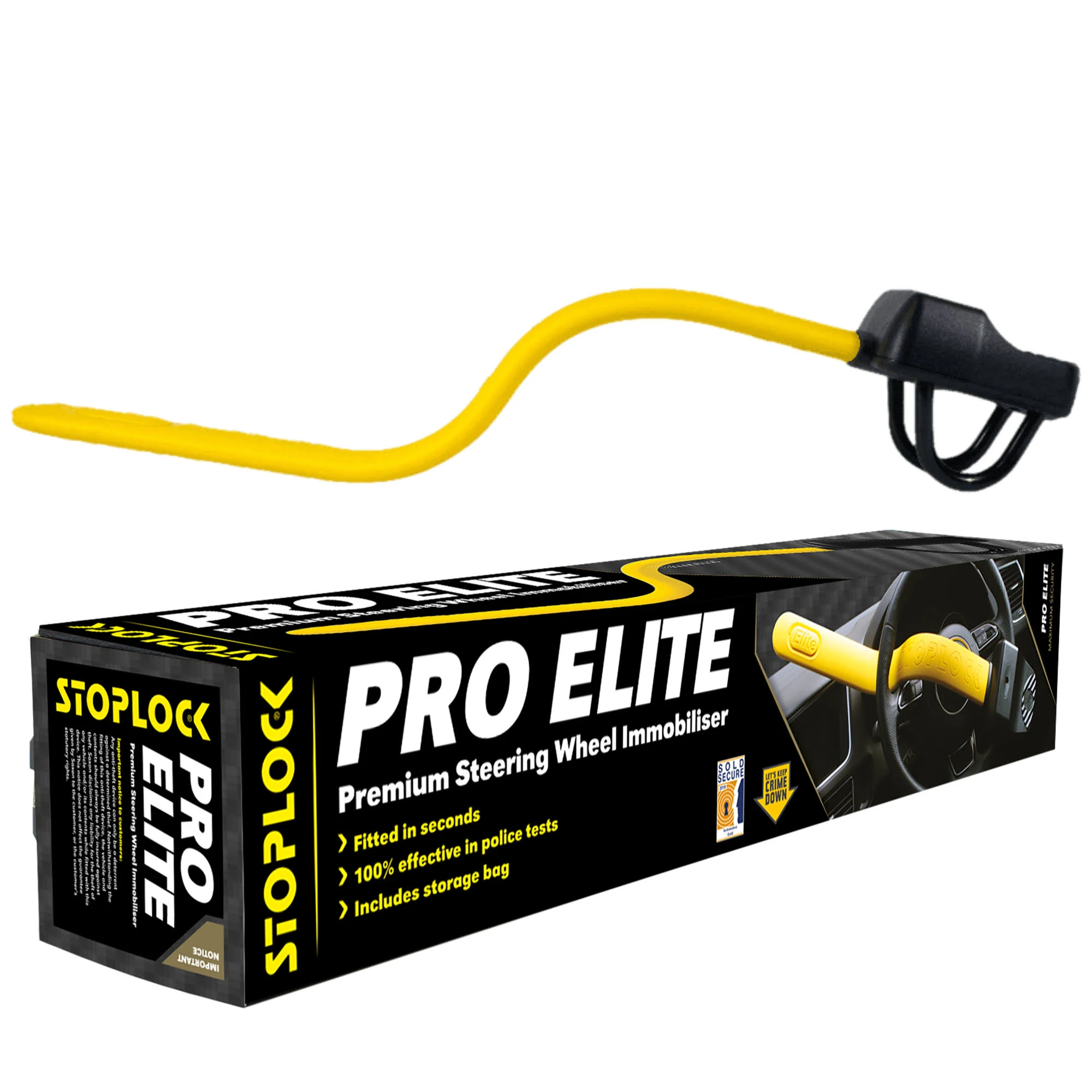 Pro Elite Car Steering Wheel Lock HG 150-00 - Safe Secure Heavy Duty Anti-The...