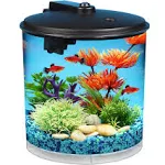 API Aquaview 360 Aquarium Kit with LED Lighting and Internal Filter, 2-Gallon