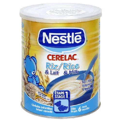 Nestle Cerelac, Rice with Milk, 14.11-Ounce Can 400 Grams, Pack of 4