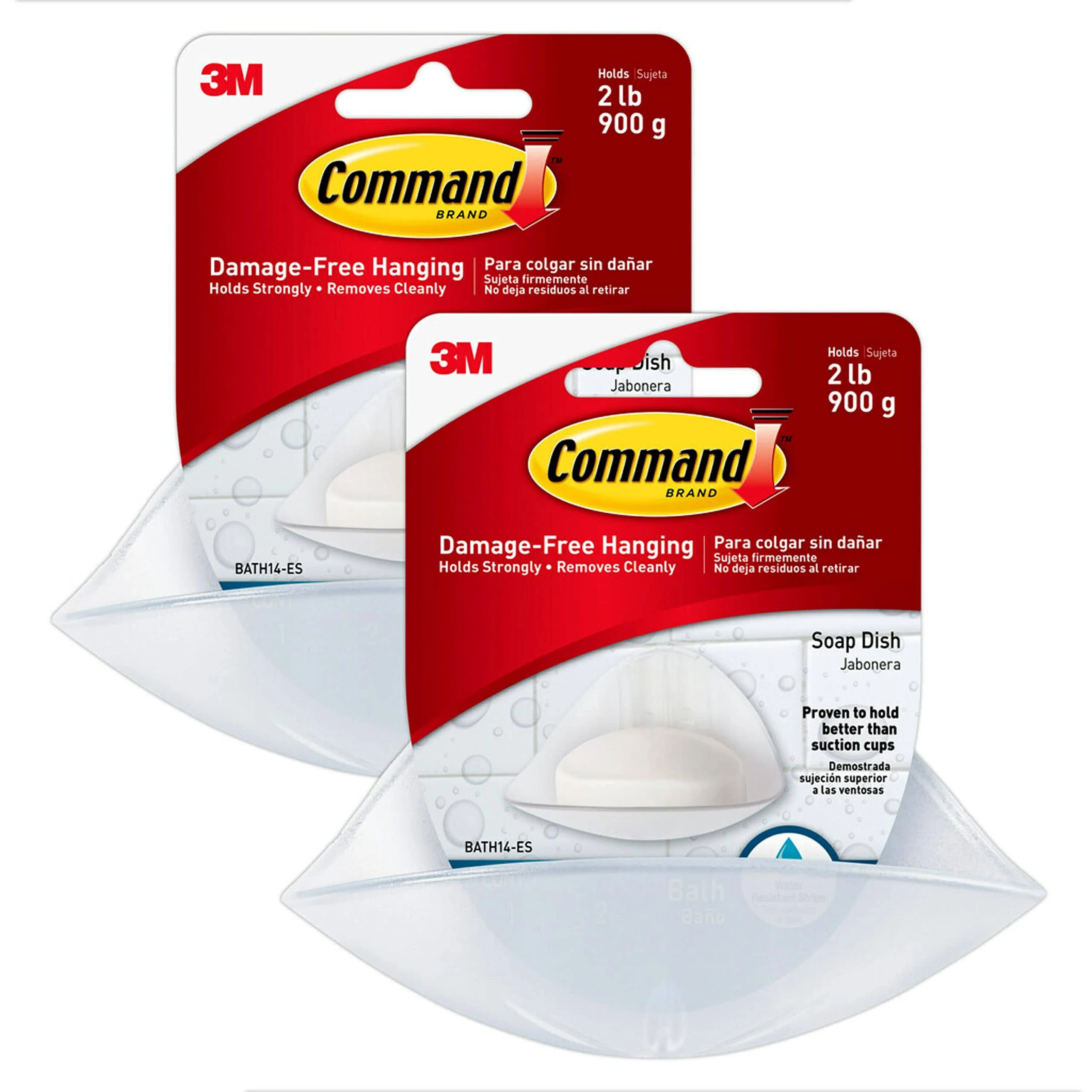 command Strips BATH14-ES command Soap Dish With Water-Resistant Strips