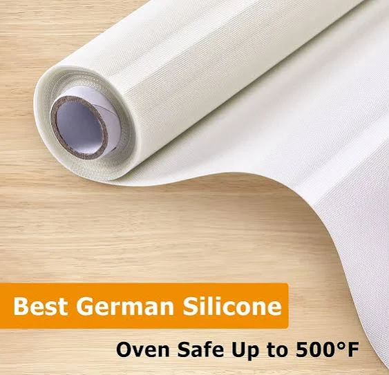 Silicone Baking Mat Roll - Best German Silicone - Non-Slip Silicone Pastry Mat, Non-Stick Reusable Air Fryer Linner, Counter Mat, Oven Liner, Freeze Dryer Mat - 16IN x 8FT