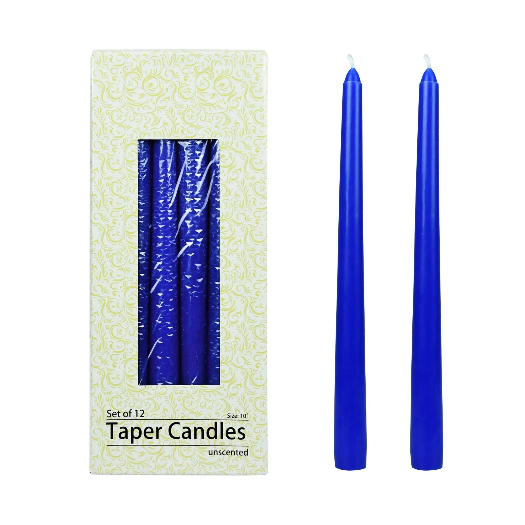 Zest Candle 12-Piece Taper Candles 10-Inch Turquoise