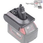 BTRUI for Dyson V6 Battery Adapter for Milwaukee M18 18V Battery to for Dyson V6 SV03 SV04 SV09 DC62 DC59 Fluffy Vacuum Converte