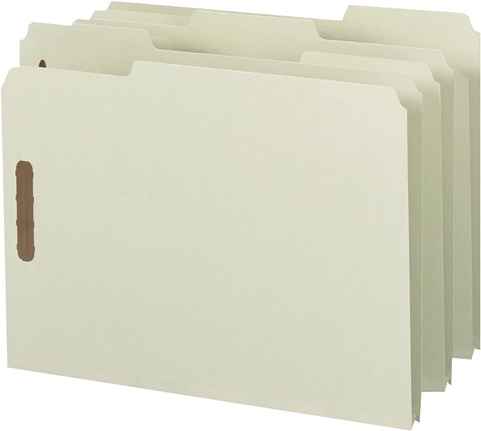 Smead 100% Recycled Pressboard Fastener File Folder