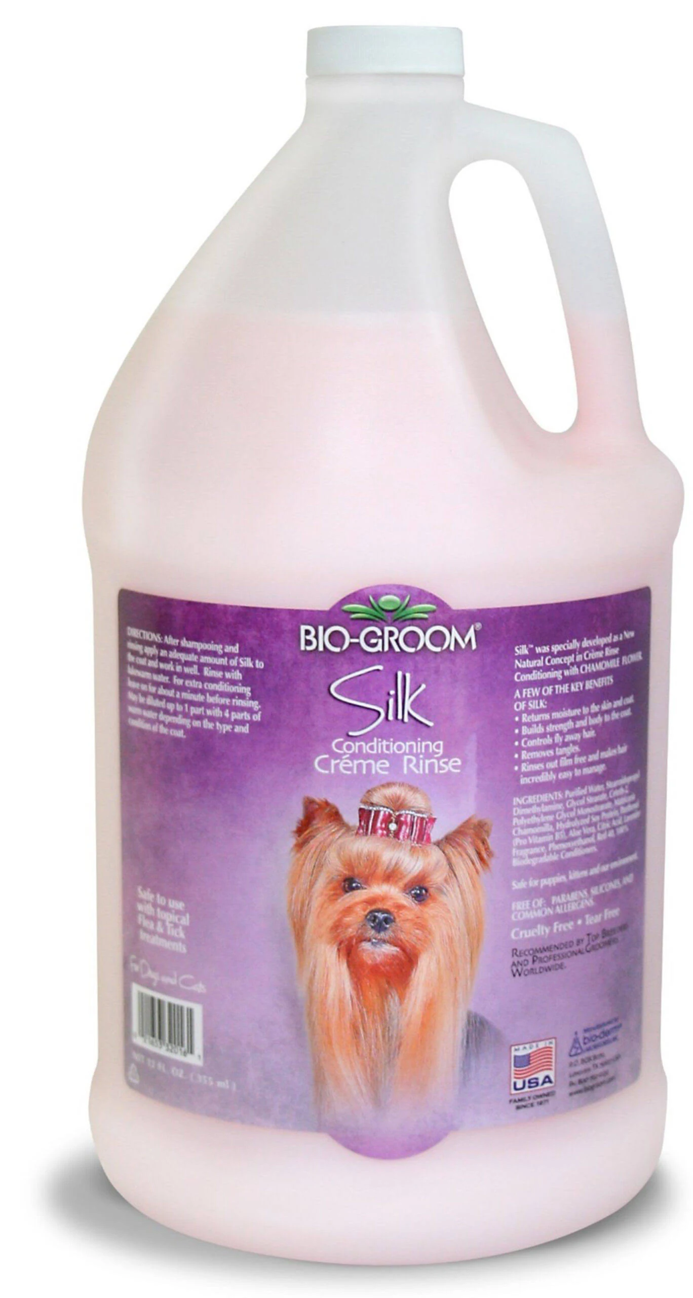 Bio-Groom Silk Creme Rinse Dog Conditioner – Dog Bathing Supplies, Puppy Shampoo, Cat & Dog Grooming Supplies for Sensitive Skin, Cruelty-Free, Made in USA, Tearless Dog Products – 2.5 Gallons