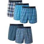 Hanes Men's Blue Plaid Boxers