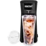 HomeCraft Iced Coffee Maker with Insulated Tumbler & Straw