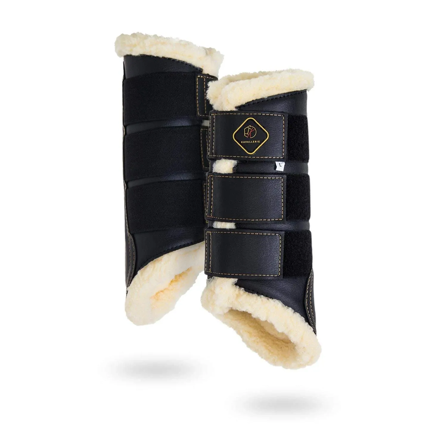 Kavallerie Dressage Horses Boots: Fleece-Lined Faux Leather Woof Brushing Boots ...