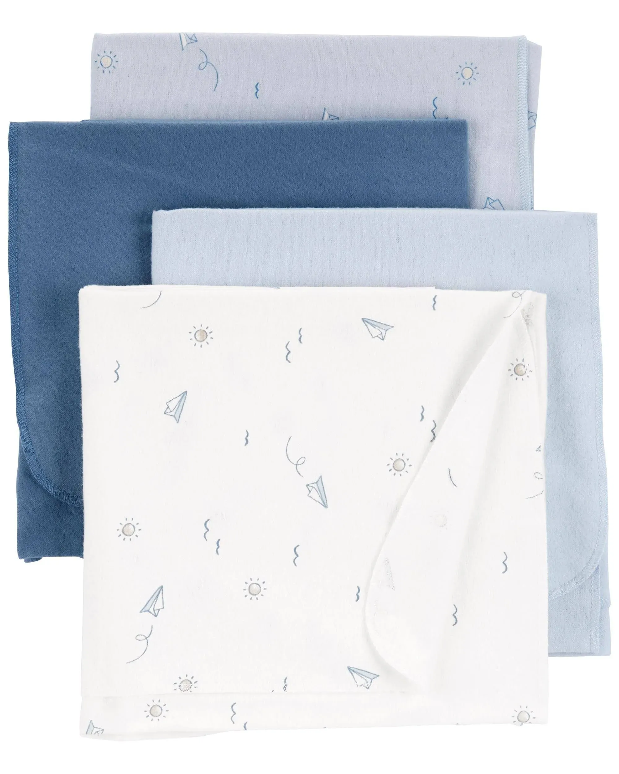 Carter's Baby 4-Pack Receiving Blankets (Blue)