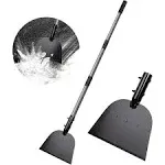 Walensee Flat Shovel, Snow Shovel, Ice Scraper, 54 inch Snow Ice Chopper for Walkway, Ice Removal - Black