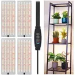 MooJ Full Spectrum LED Grow Light Set of 4