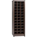 Prepac Space Saving 36-Cubby Shoe Cabinet, Espresso