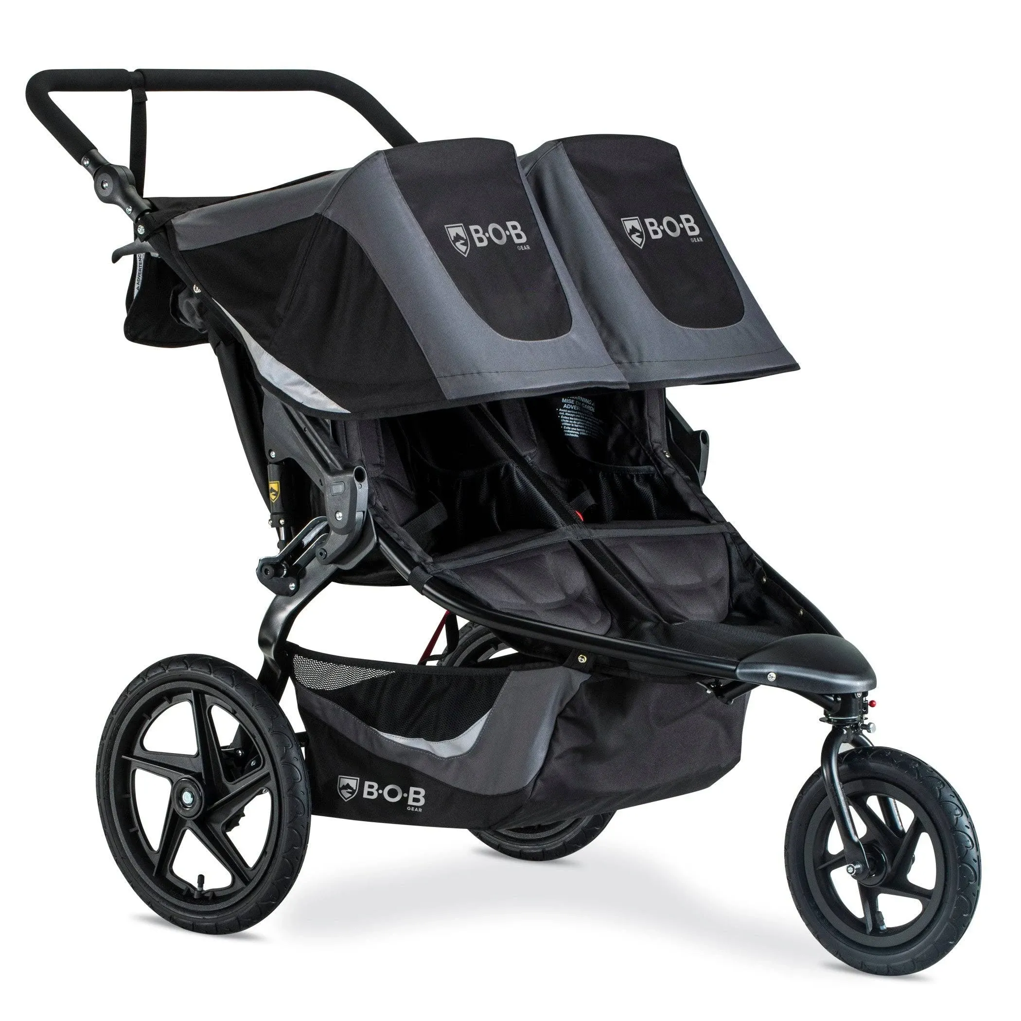 BOB Gear Revolution Flex 3.0 Duallie Double Jogging Stroller, Graphite Black