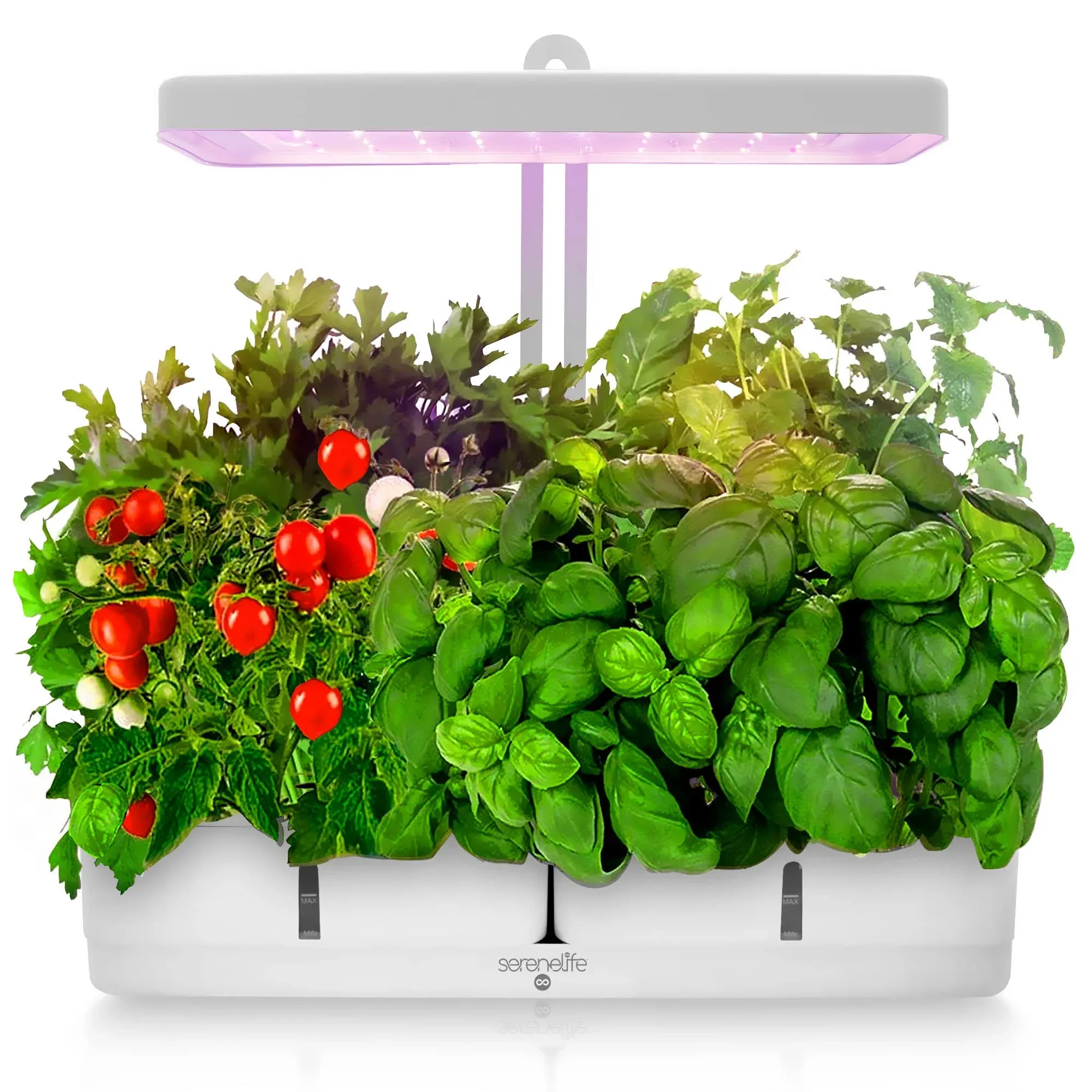 SereneLife Smart Indoor Garden: White 17.72x7.39x18.74in