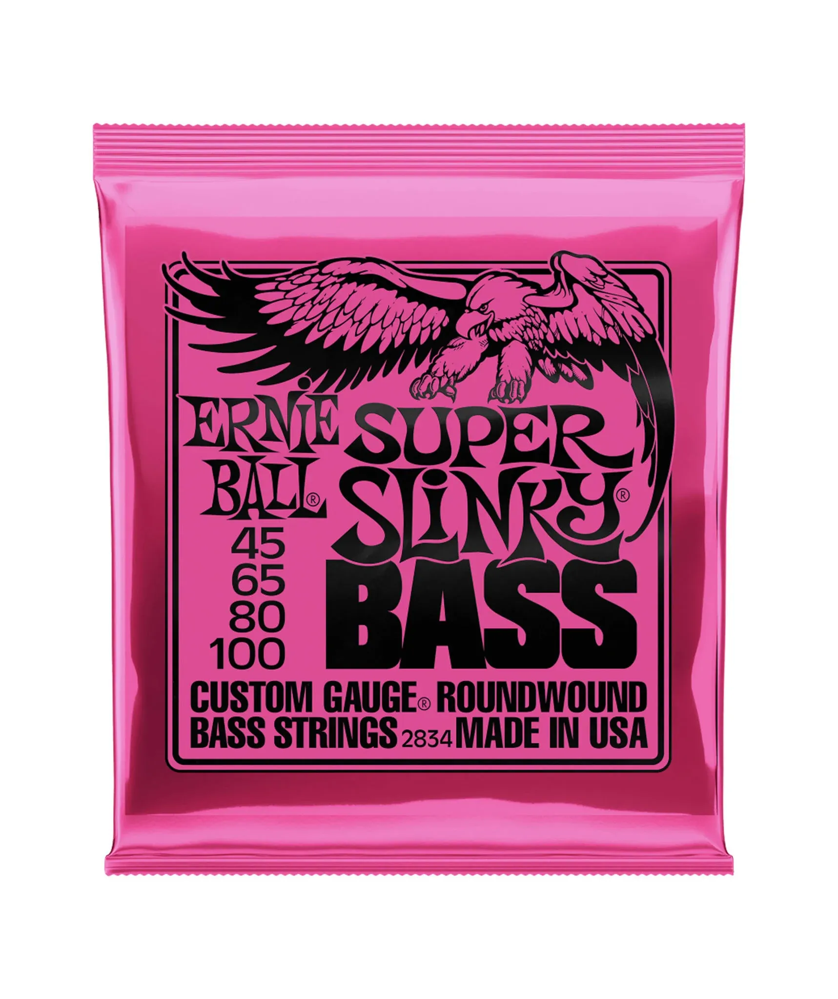 Ernie Ball 2834 Super Slinky Bass Guitar Strings .045-.100