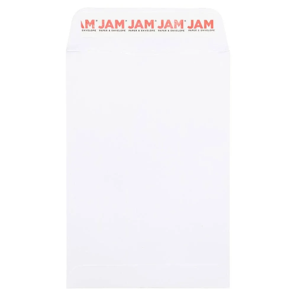 JAM PAPER 1 Scarf Open End Catalog Commercial Envelopes with Peel and Seal Closure - 4 5/8 x 6 3/4 - White - 25/Pack