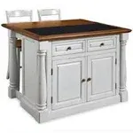 Monarch Antiqued White Kitchen Island