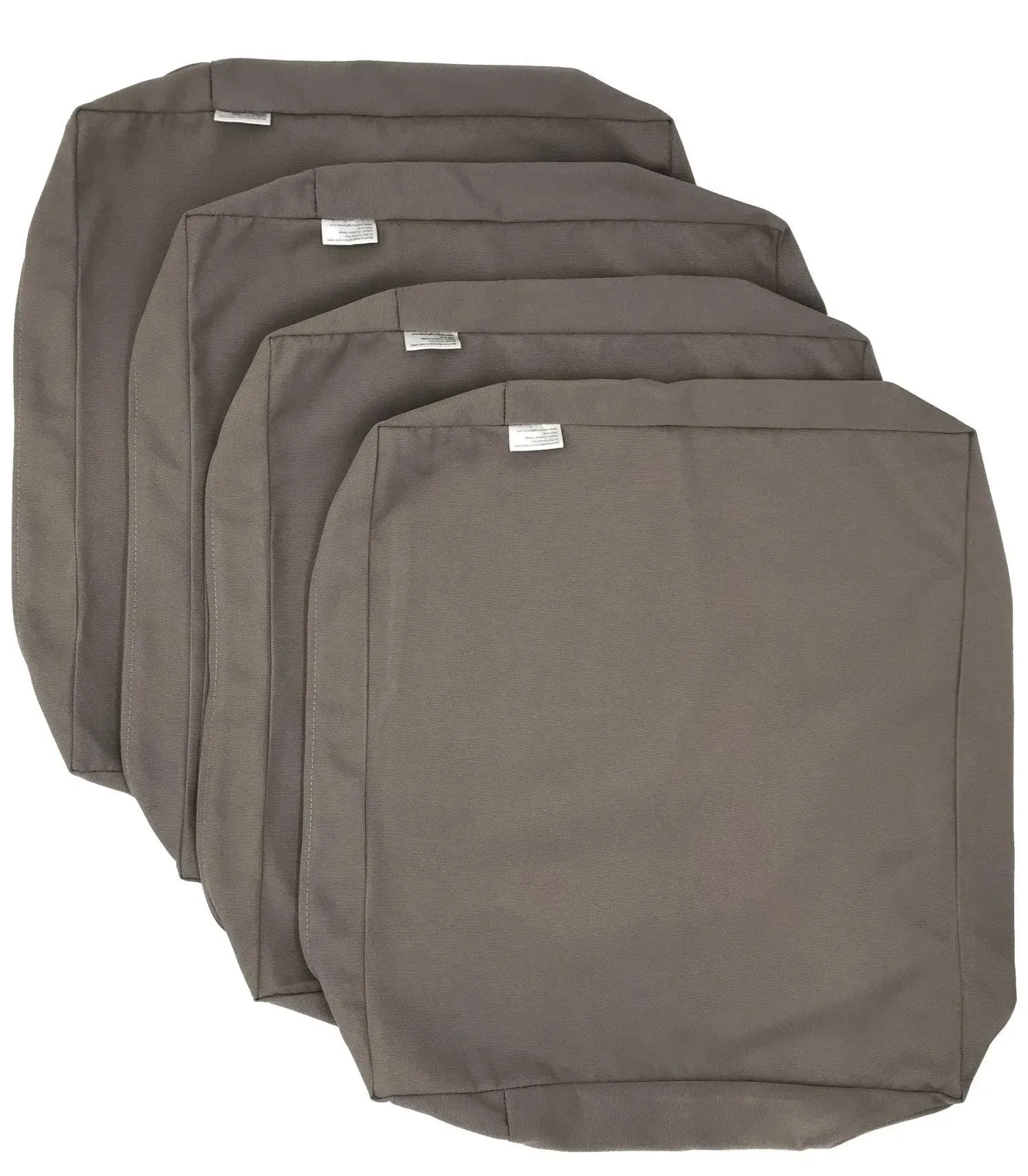 CozyLounge Timeless Taupe Outdoor Water Repellent Patio Chair Cushion Seat Pillow Covers (24"x24"x4" (4 Covers))