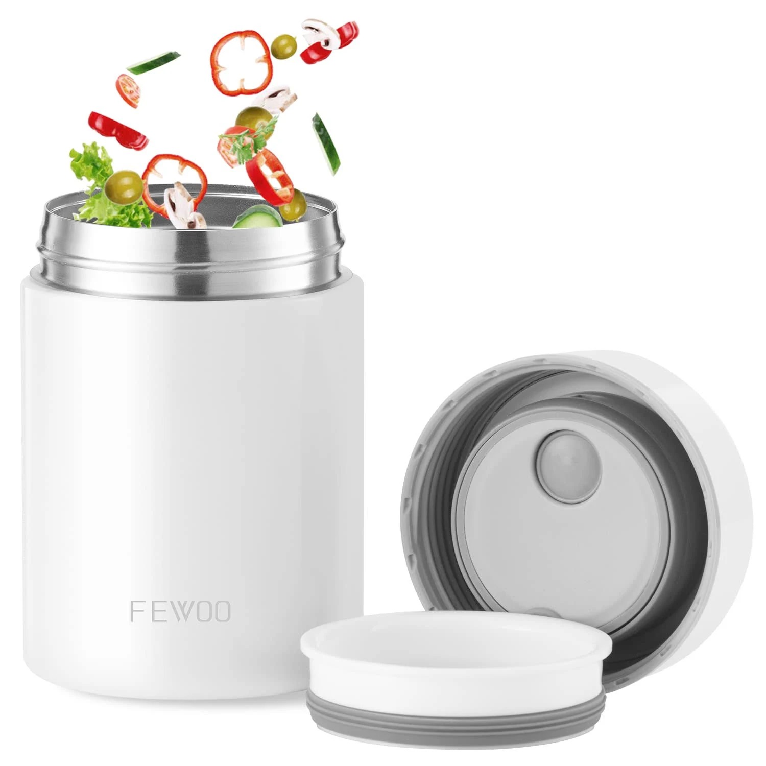 FEWOO Soup Jar,Food Container for Hot Cold Food, Vacuum Insulated Stainless Steel Lunch Box for Kids Adult,Leak Proof Food Jar for School Office Picnic Travel Outdoors