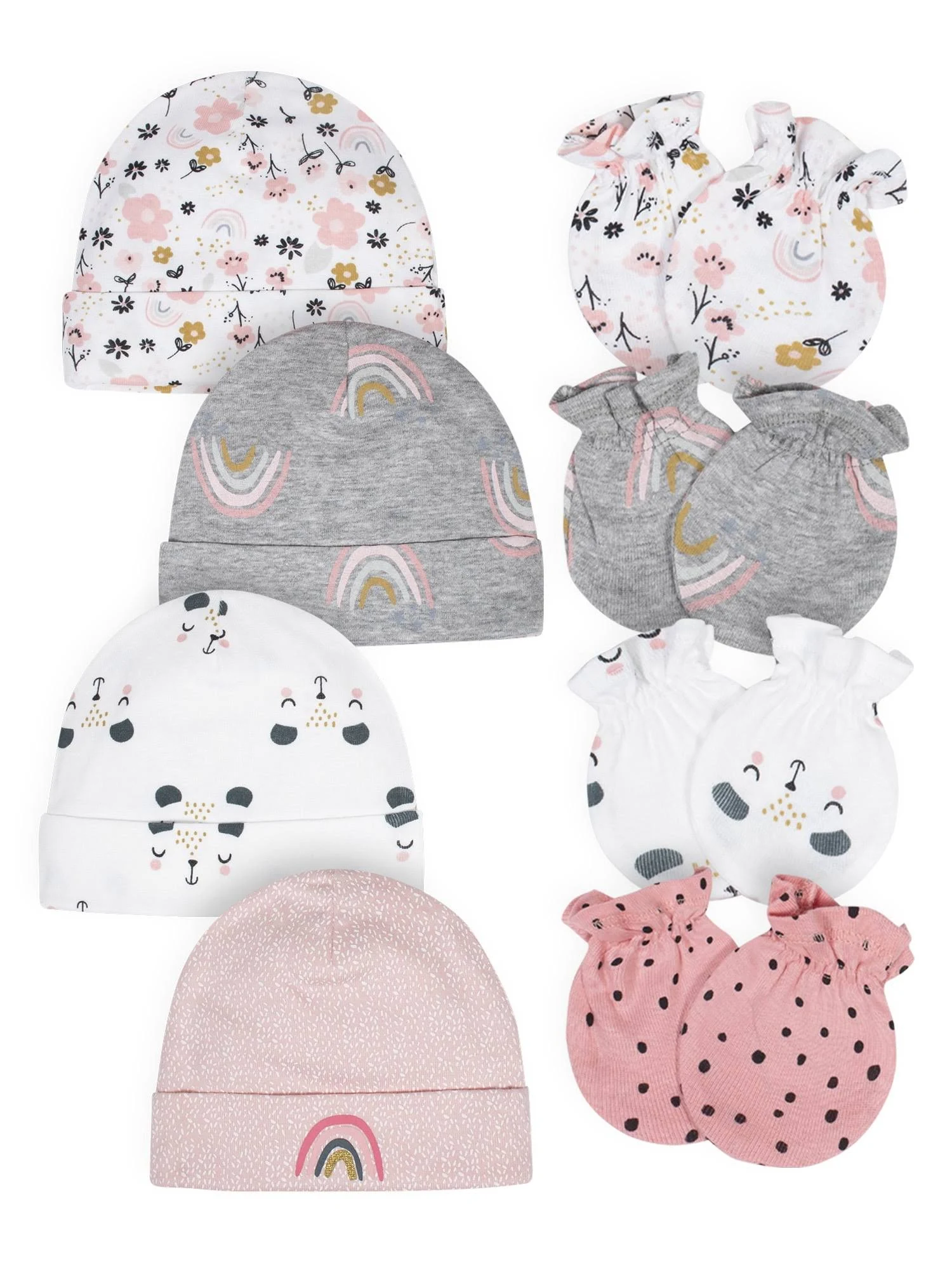 Gerber unisex-baby Cap and Mitten Sets