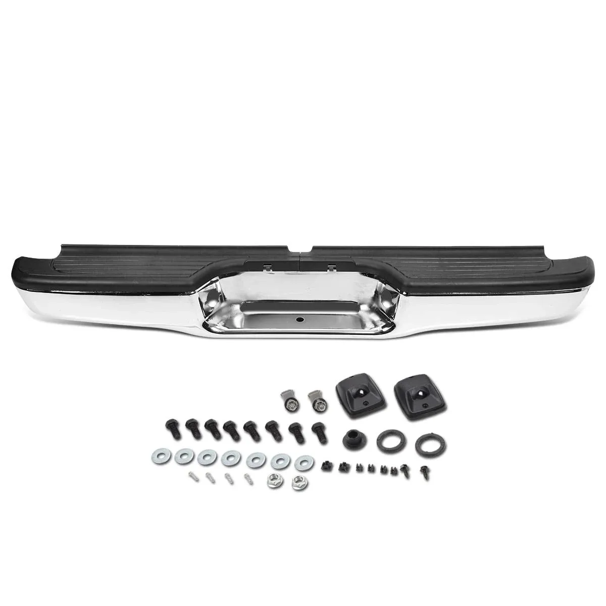 New Rear Step Bumper Assembly For 1995-2004 Toyota Tacoma Truck Chrome Steel