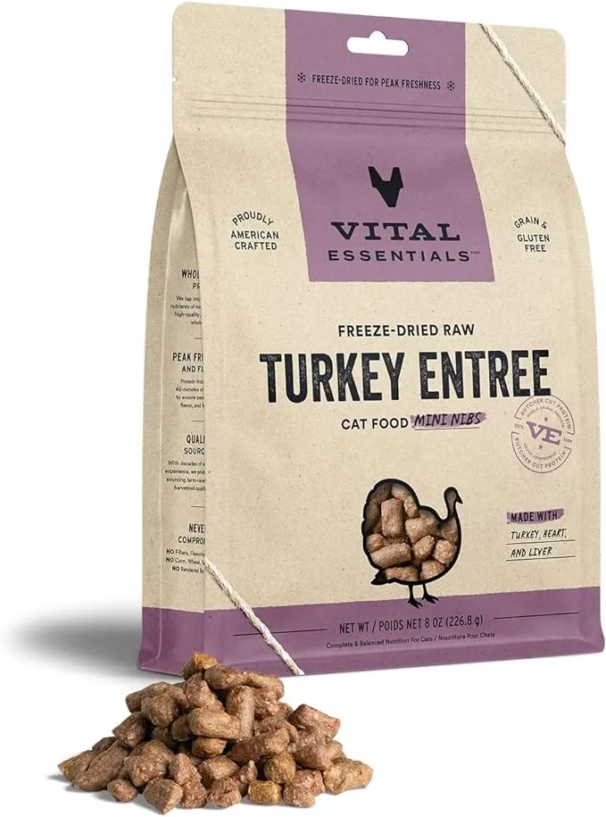 Vital Essentials Freeze-Dried Chicken Entree Cat Food Mini Nibs