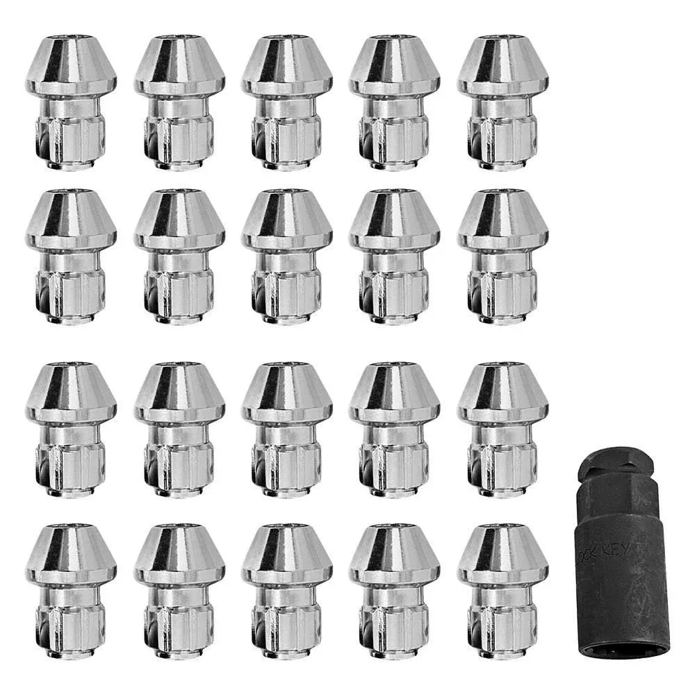 Gorilla Automotive 96643DX Chrome Factory Style Wheel Lock System (14mm x 1.50 Thread Size, 20-Pack)