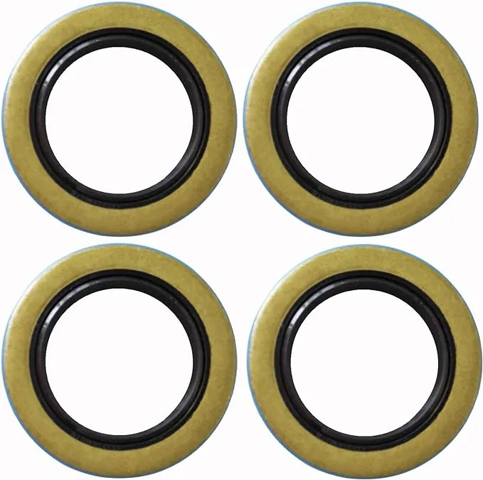 Jadode 4 Pack Double Lip Grease Seals 1.719''I.D x 2.565''O.D Replacement 010-019-00 (10-19) or 171255TB Spindle #84 Fits 3500 lbs Trailer Axle Hub