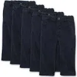 Baby And Toddler Boys Uniform Stretch Relaxed Chino Pants 5-Pack - Blue