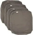 CozyLounge Taupe Replacement Water Resistant Patio Chair Cushion - Covers ONLY