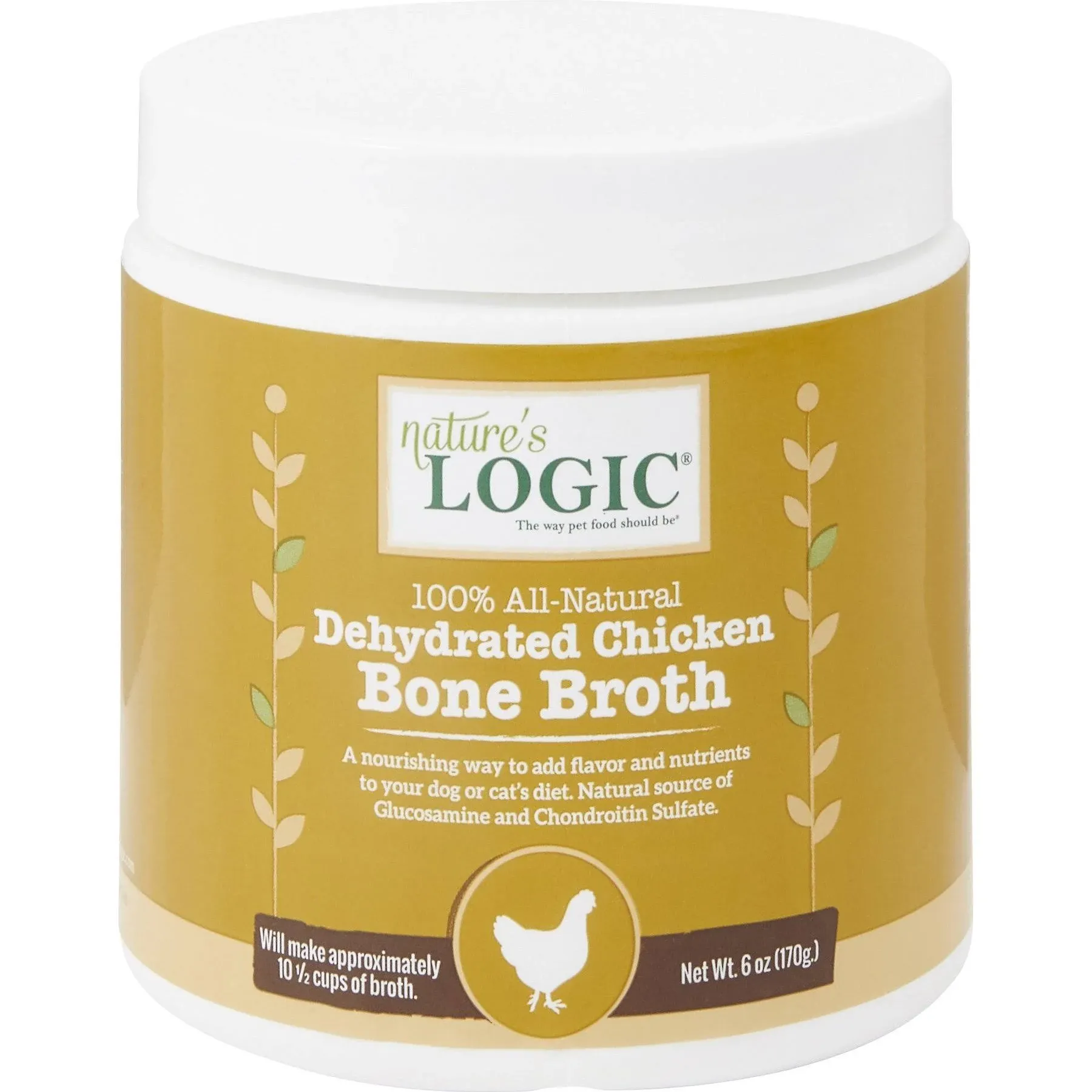 Natures Logic Dog Dehydrated Chicken Bone Broth 6oz,