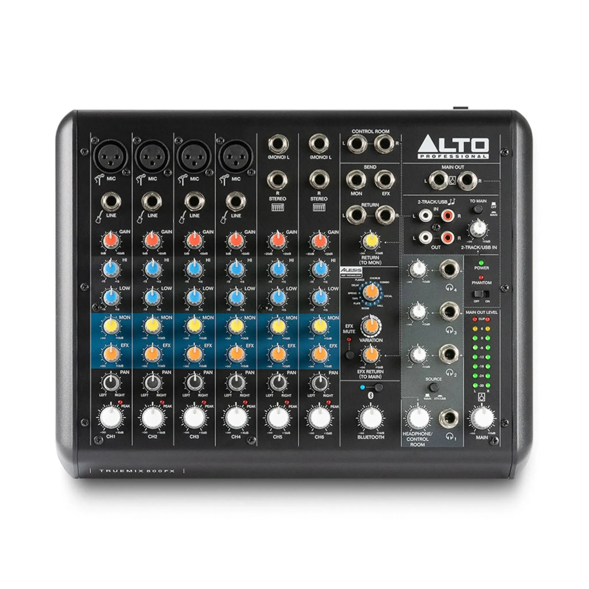 Alto Professional TrueMix 800FX 8-Channel Compact Mixer with USB, Bluetooth and ...