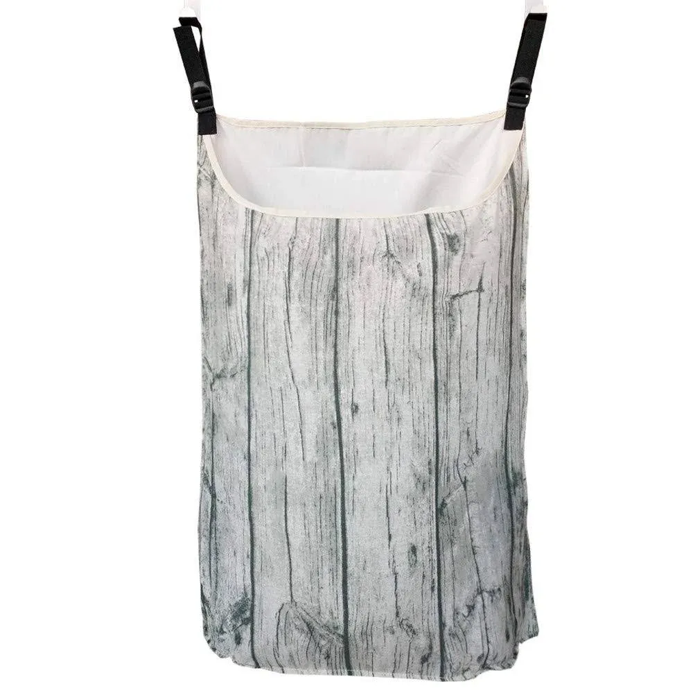 Door Hanging Laundry Hamper with Stainless Steel Hooks