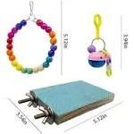 Deloky 8 Packs Bird Swing Chewing Toys- Parrot Hammock Bell Toys Suitable for Small Parakeets, Cockatiels, Conures, Finches,Budgie,Macaws, Parrots, Lo