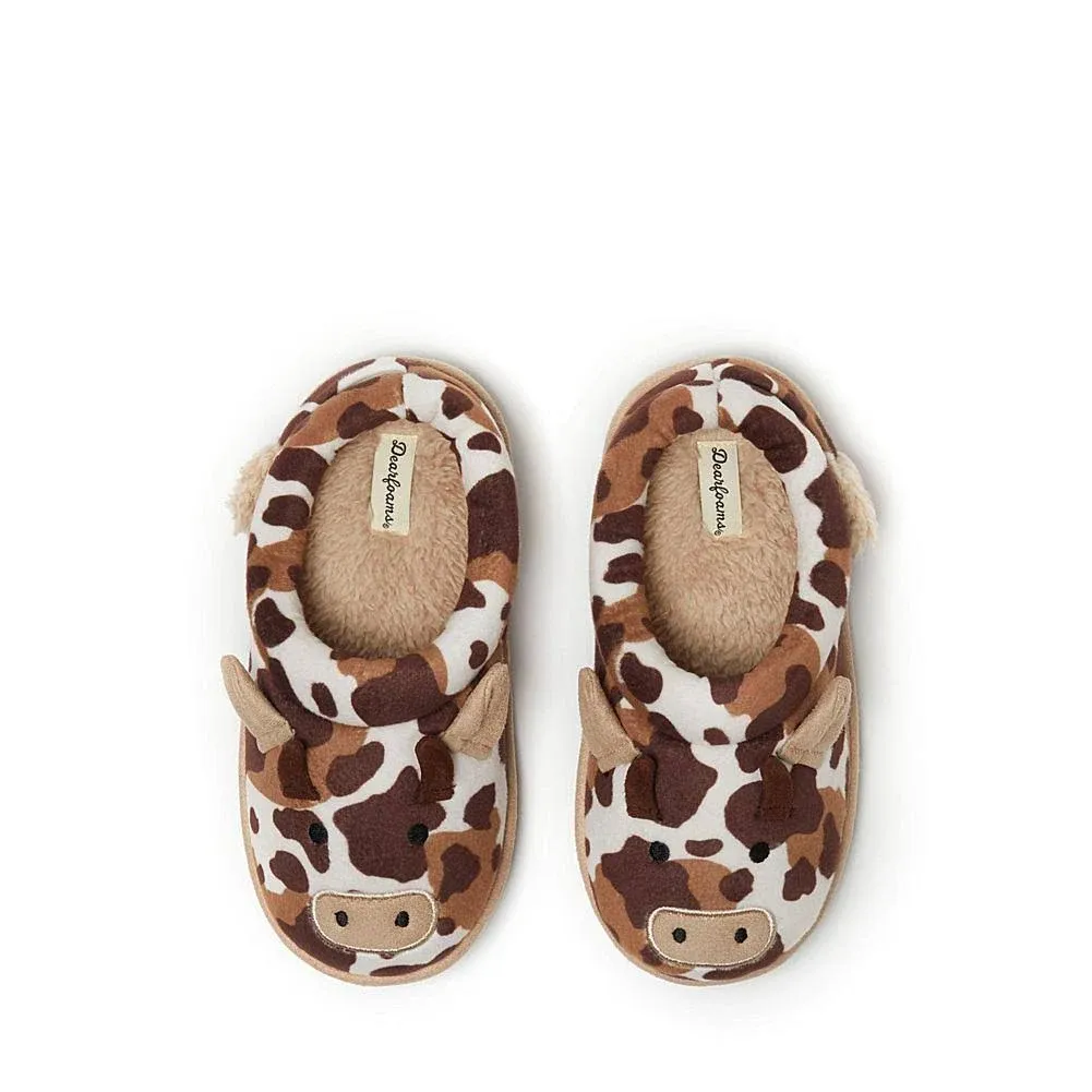 Dearfoams Kid's Peyton Animal Slip-On Clog House Slipper